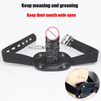 BDSM Penis/Cock/Dildo Gag Restraint,Face Strapon for Adult Gagging Games,Bondage Gear,Sex Toys For Couples 2