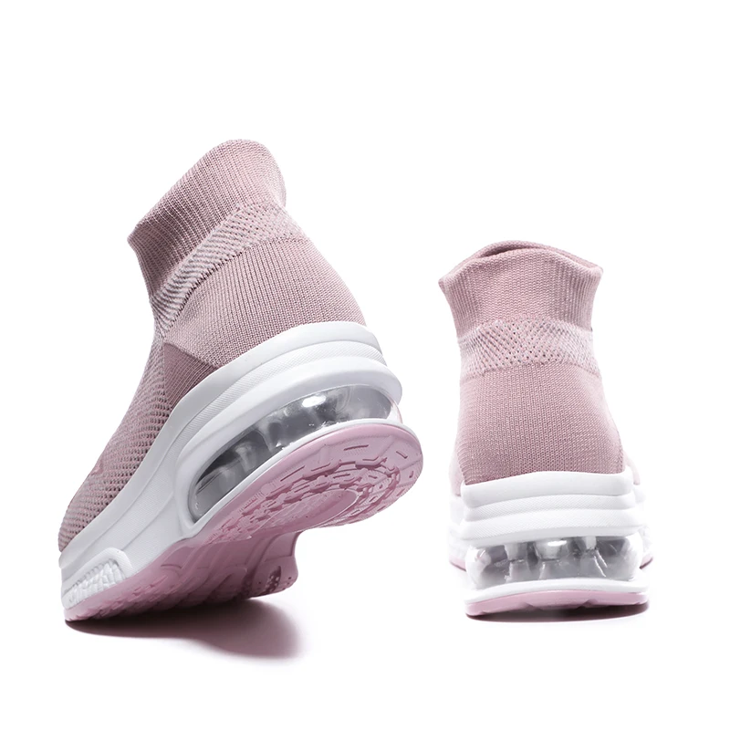 Tenis Feminino High Top Breathable Mesh Sock Sneakers Platform Tennis Shoes for Women Air Cushion Fitness Gym Female Sport Shoes