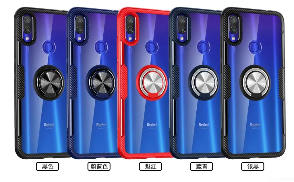 Полный защитный кольцевой чехол s для Xiao mi Red mi Note 8 Pro Чехол mi 9 SE 8 Lite 9T K20 Pro Роскошный прозрачный чехол