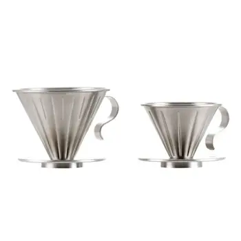 

Embossed Stainless Steel Hand Brew Coffee Filter Cup Hand Pot Drip Filter Made of Stainless Steel Material Durable Easy to Elean