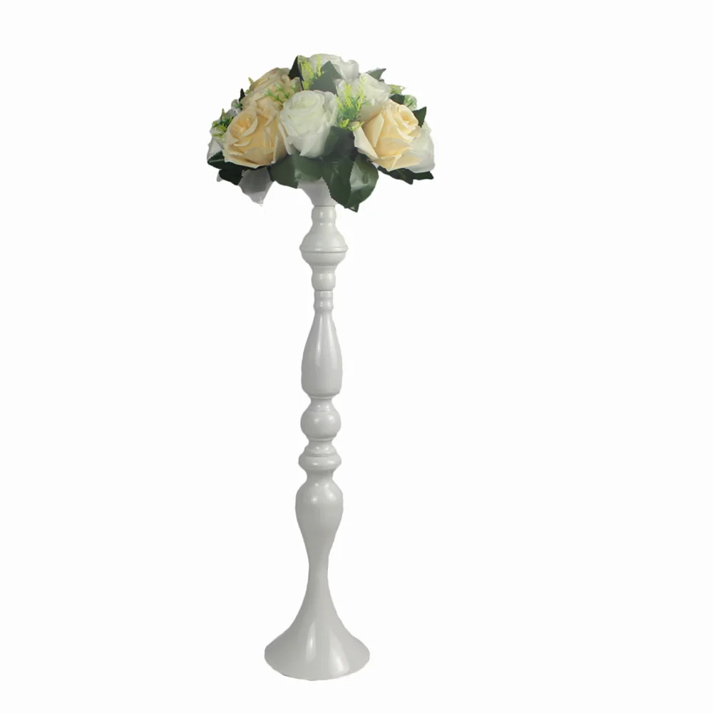 Gold 60 CM Подсвечники 60 см/2" металлический подсвечник, ваза для цветов, стол, центральный элемент, Цветочная стойка, напольная дорожка, свадебное украшение - Цвет: Gold 60 CM