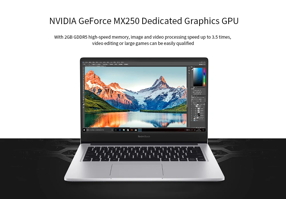 Ноутбук Xiaomi RedmiBook 14 ''1080 P с Windows 10 Intel Core I5-10210U 4,2 GHz MX250 8GB DDR4 ram 512GB SSD notebook PC