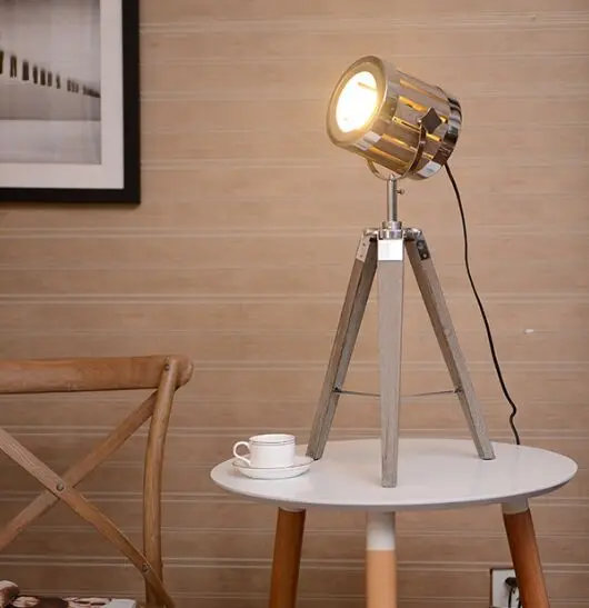 Modern Brief Wood Base Triangle Table Lamps LED Energy Saving Reading Desk Lights Lamp Bedroom Beside Lighting