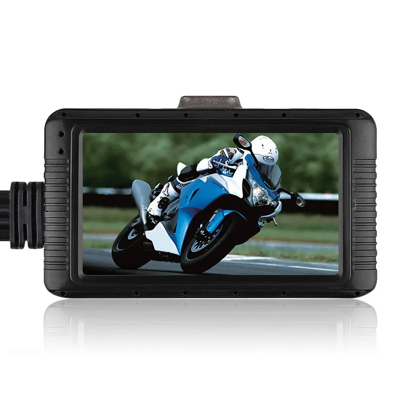  3 Inch Dual lens DVR Dash Cam Motorcycle security camera Full HD 1080P 720P Front Rear View Camera 
