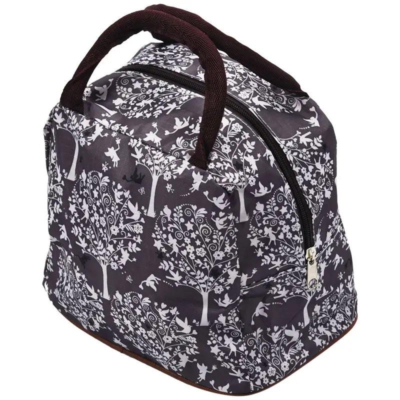 

ABZC-Fashion Zipper Lunch Bag Picnic Box for Women Tote Handbag