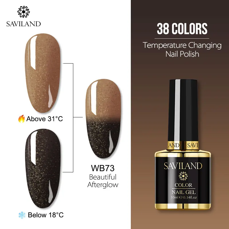 10ml WB73 SAVILAND 7 мл Хамелеон Гель-лак для ногтей изменение температуры Цвет Гель-лак замочить от УФ Полупостоянный термальный Гель-лак - Цвет: 10ml WB73