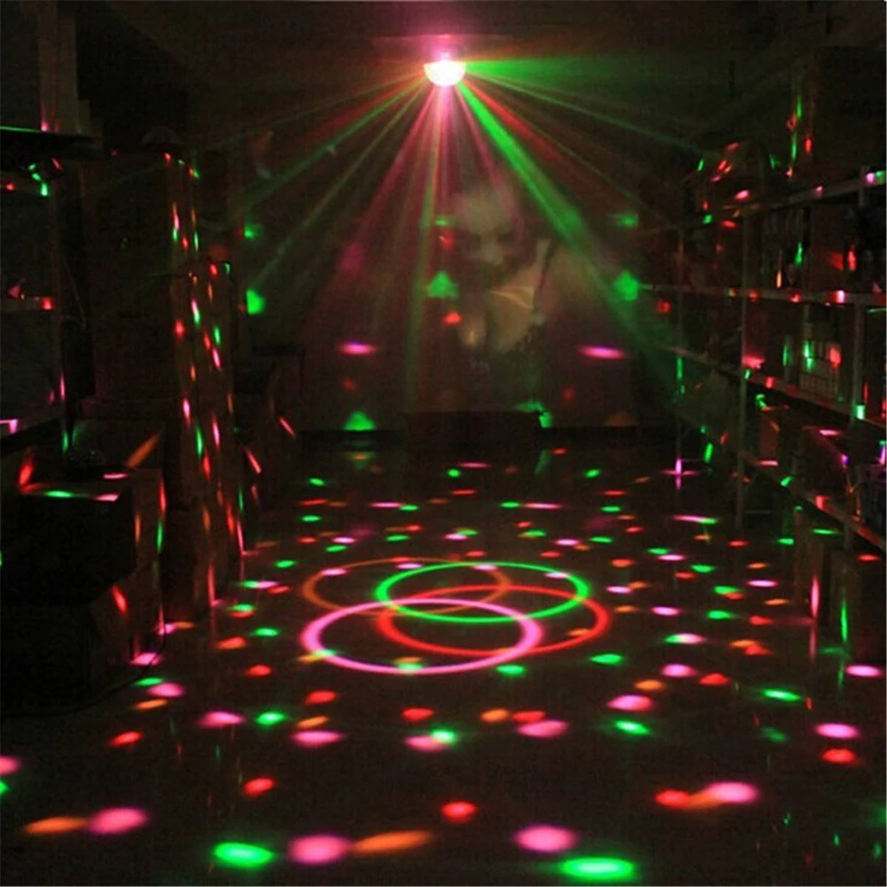 3 Вт RGB светодиодный сценический эффект огни звуковая активация вращающиеся бобы DJ диско шар вечерние стробоскопы для дома вечерние Рождество