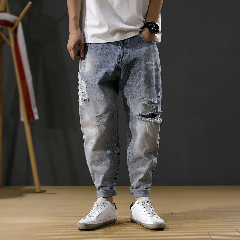 men's ripped jeans relaxed fit