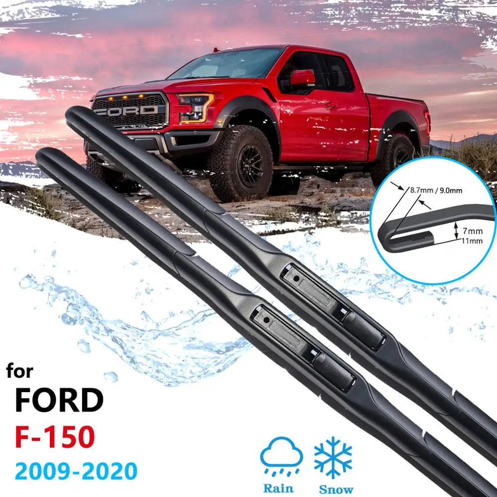 Автомобильные стеклоочистительные полосы для Ford F150 2009 ~ 2020 F-150 Raptor LOBO XL XLT спереди
