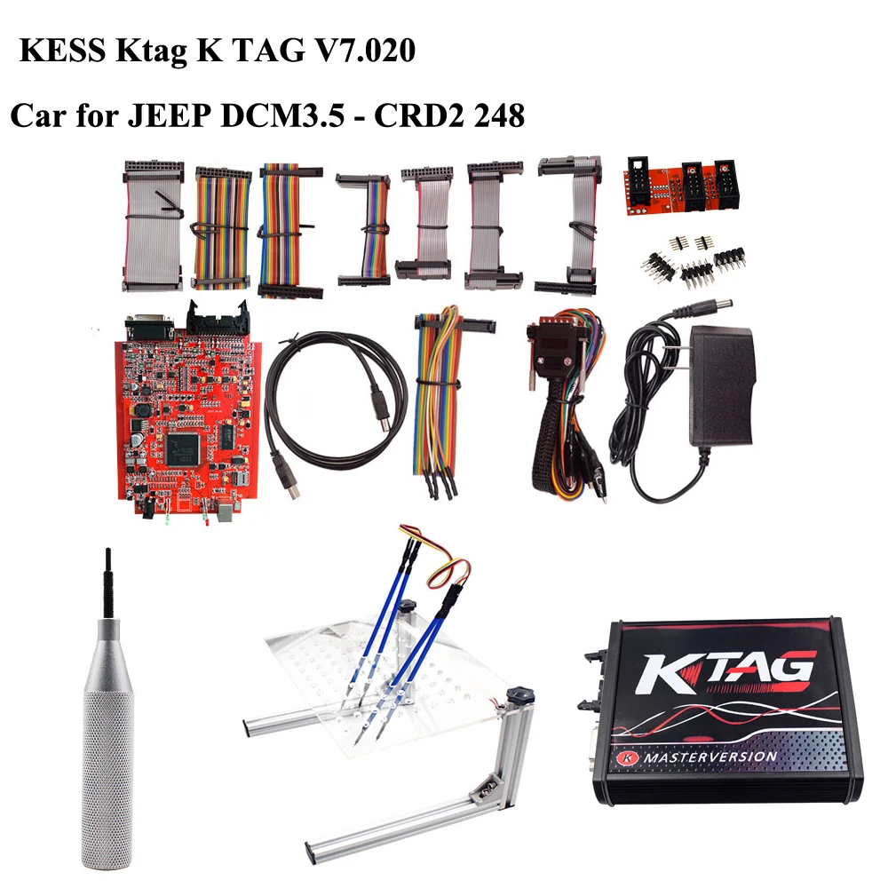 PCB OBD2 для JEEP 4LED KESS Ktag K TAG V7.020 KESS Master ECU чип Тюнинг инструмент K-TAG 7,020 BDM ECU программирование Инструмент Аксессуары