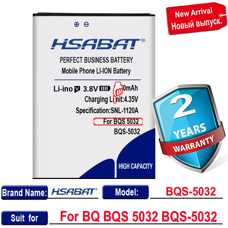 HSABAT BQS5032 4000mAh BQS 5032 аккумулятор для BQ элемент|Аккумуляторы мобильных телефонов| |