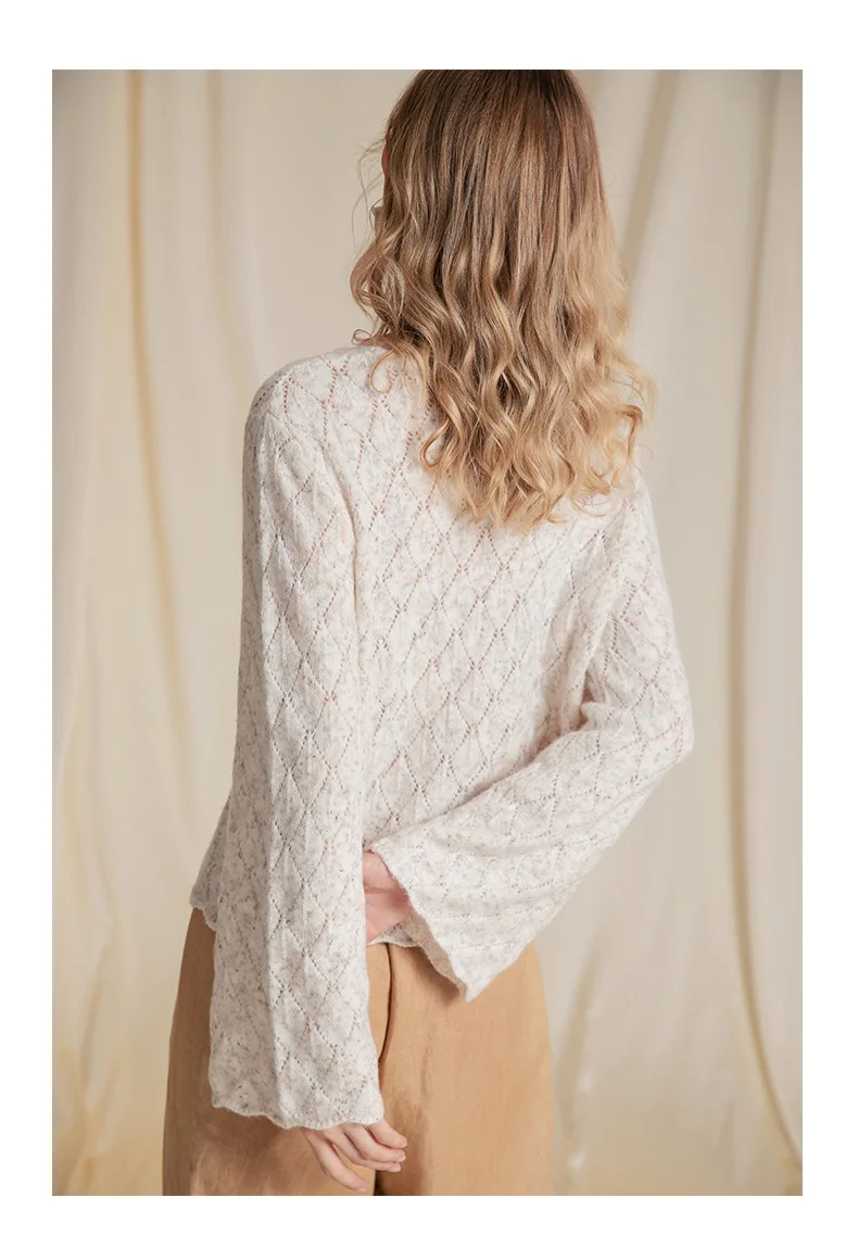 JINGRUI осень и зима Французский Ретро цветной свитер с v-образным вырезом