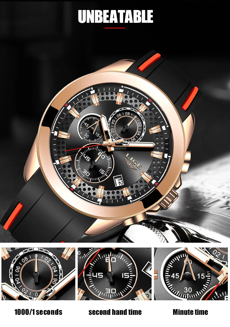LIGE New all blueMens Watches Top Luxury Brand Men Sports Watch Men's Quartz Date Clock Waterproof Wristwatch Relogio Masculino