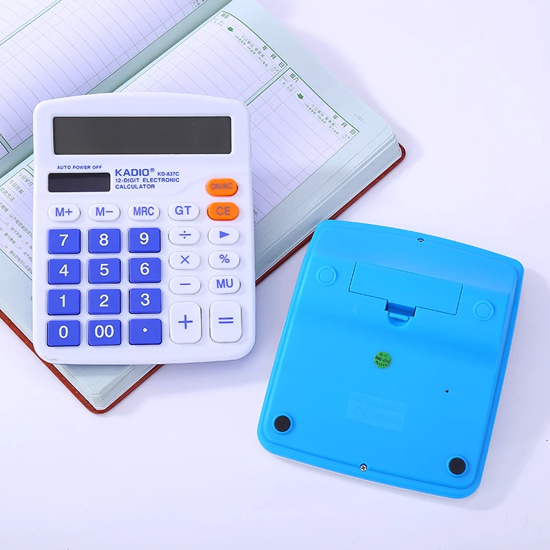 New Colorful Electronic Desktop Calculator with Big Buttons Large Display Office Computer Dual Solar Power Handheld Calculator