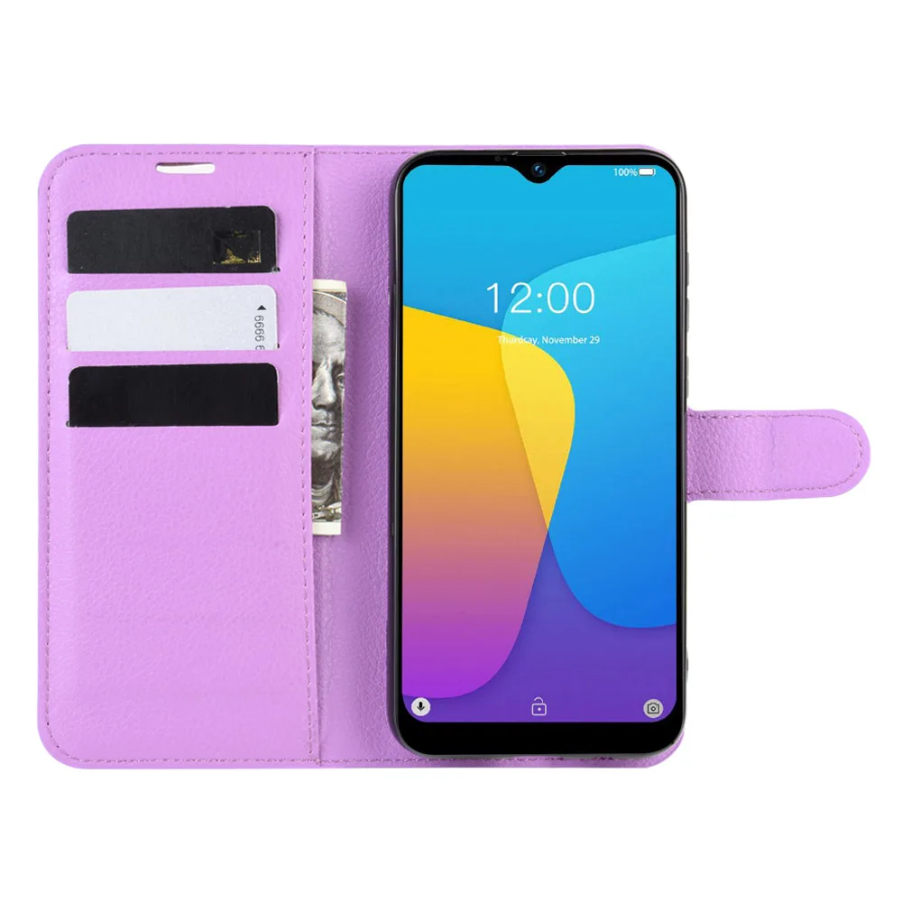 Для Doogee Y8C чехол-кошелек стильный из искусственной кожи чехол Для Doogee Y8C с функцией подставки и держатель для карт