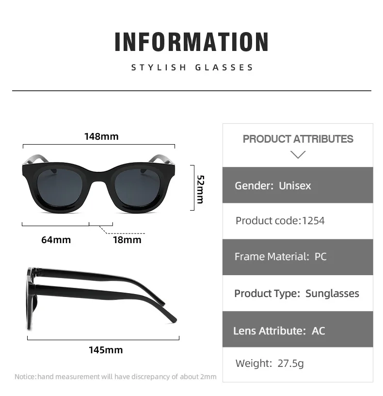 2021 Simple Retro Yellow Lens Round Sunglasses For Women Brand Designer Plastic Small Frame Concave Sun Glasses Men Unisex Cute big frame sunglasses