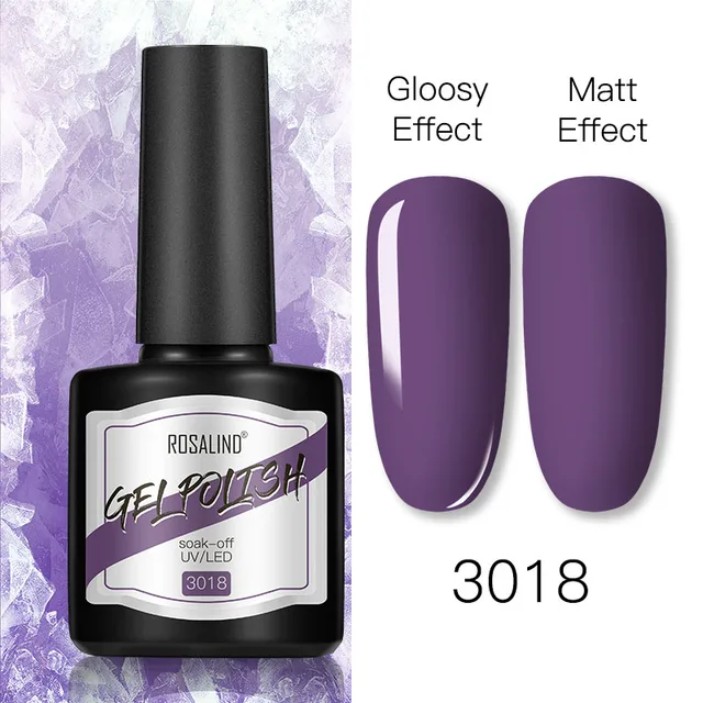 ROSALIND 8ml Gel Nail Polish Shiny Matte Effect Gel Polish For Manicure Nail Art Design Semi Permanent Painting Varnishes Gel RS17-3018