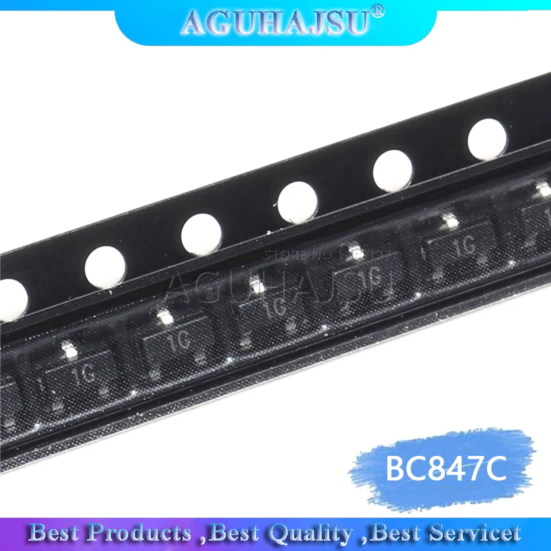 100 шт. BC847C SOT23 BC847 847C SOT SMD SOT-23 1G новый транзистор | Электронные компоненты и
