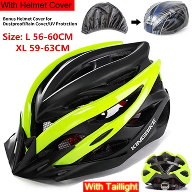 872-green KINGBIKE, велосипедный шлем, розовый, с задней частью, светильник, для велосипеда, ультра-светильник, для женщин, шлем, интегрированный, для горной дороги, для велосипеда, MTB, шлемы - Цвет: 872-green