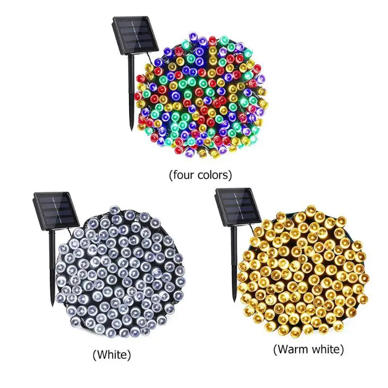 50LED 7 м Солнечный красочный Сказочный светильник для сада