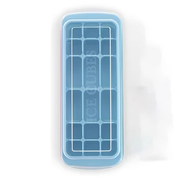 

FooSilicone Ice Tray Home With Lid DIY Ice Cube Mold Square Shape Ice Cream Maker Kitchen Bar Accessories Brand New