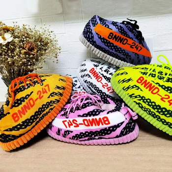 

Fashion Women/Men Winter Warm Slippers Unisex Big Size House Warm Shoes Women Home Flat Floor Winter Slides Ladies Cotton Shoes