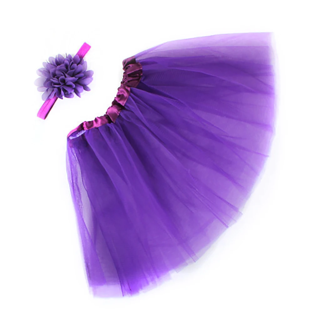Infant Newborn Baby Girl Clothes Girls Flower Headband Mesh Ball Gown Skirts Photography Prop Baby Clothing Set