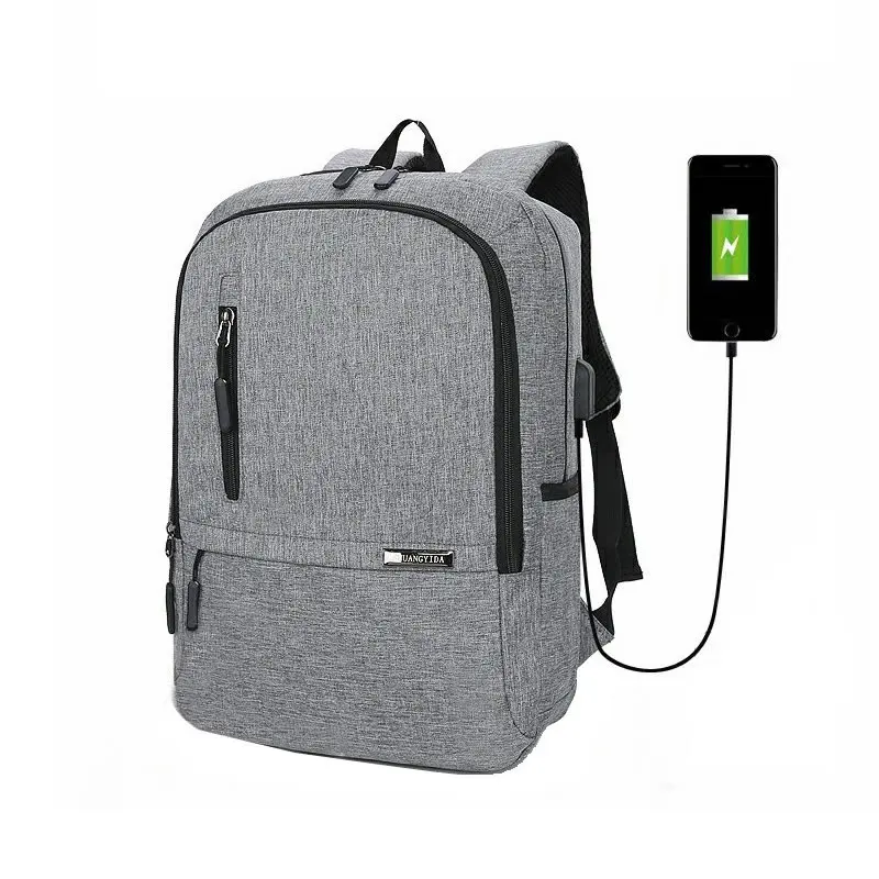 

USB Headset Hole Computer Backpack Casual Oxford Cloth Laptop Backpack Outdoor Travel For Male And Female Student Bag