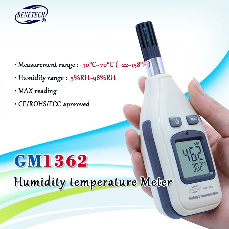 Digital Humidity temperature meter GM1362 0.1C/0.1RH Digital thermo