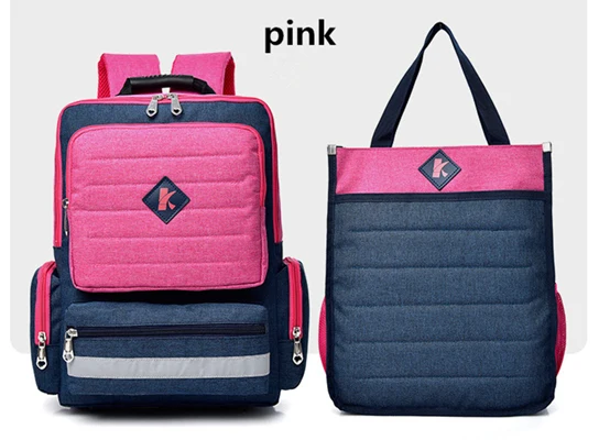 set pink Одежда для мальчиков и девочек Повседневное туристические рюкзаки для подростков, рюкзак для компьютера школьная сумка изысканный и массивные с студенческие сумки - Цвет: set pink