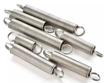 

10Pcs Dual Hook Outer Diameter 5mm Small Expansion Tension Spring Wire Diameter 0.5mm Hardware Accessories 304 Stainless