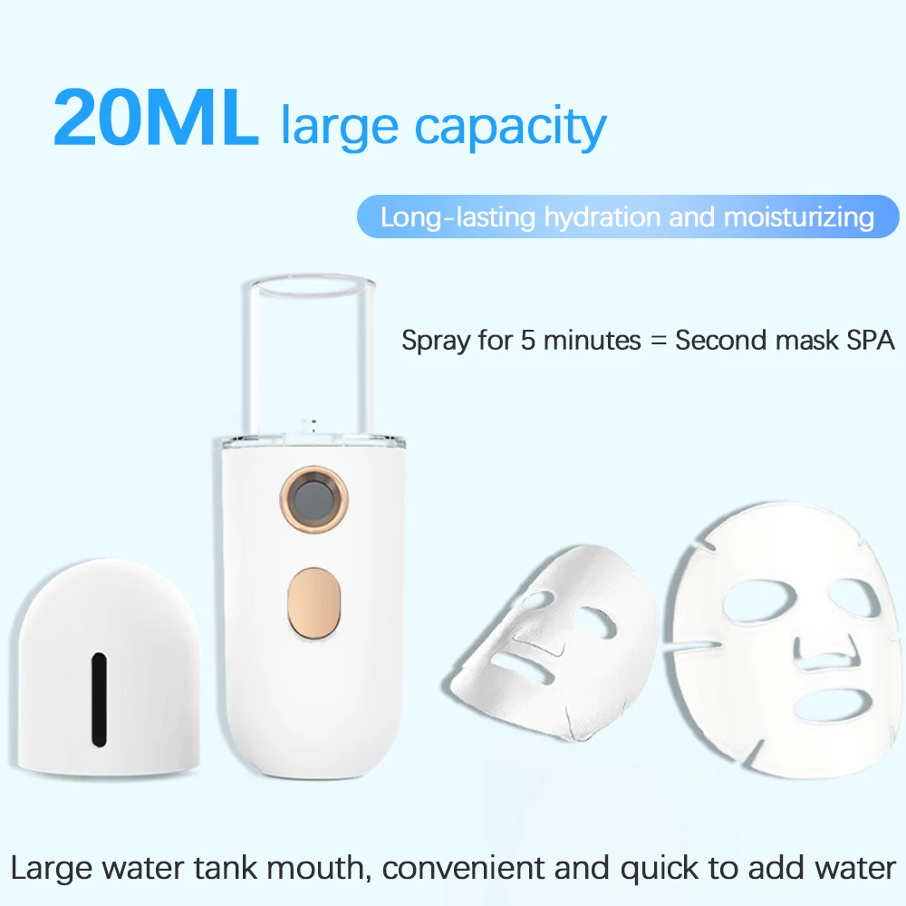 OSHIONER Nano Facial Sprayer USB Humidifier Rechargeable Nebulizer Face Steamer Beauty Instruments Moisturizing Skin Care Tools Sadoun.com