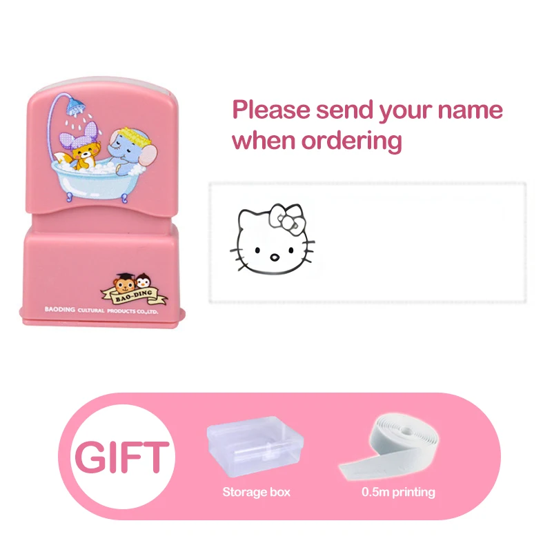 Custom Name Stamp Waterproof Non-fading Seal Custom Signature Ink Pad Sealing Stamp Print for Clothes Bags Kindergarten Name 