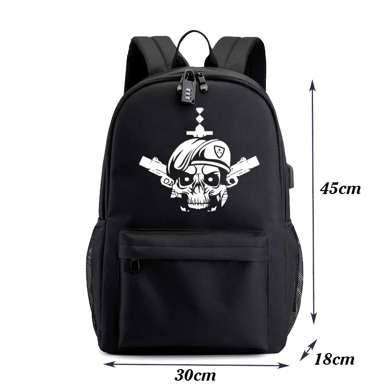 Светящийся рюкзак для игры «звонок-о-Duty», школьные сумки для студентов, рюкзак для путешествий с защитой от кражи и usb-зарядкой
