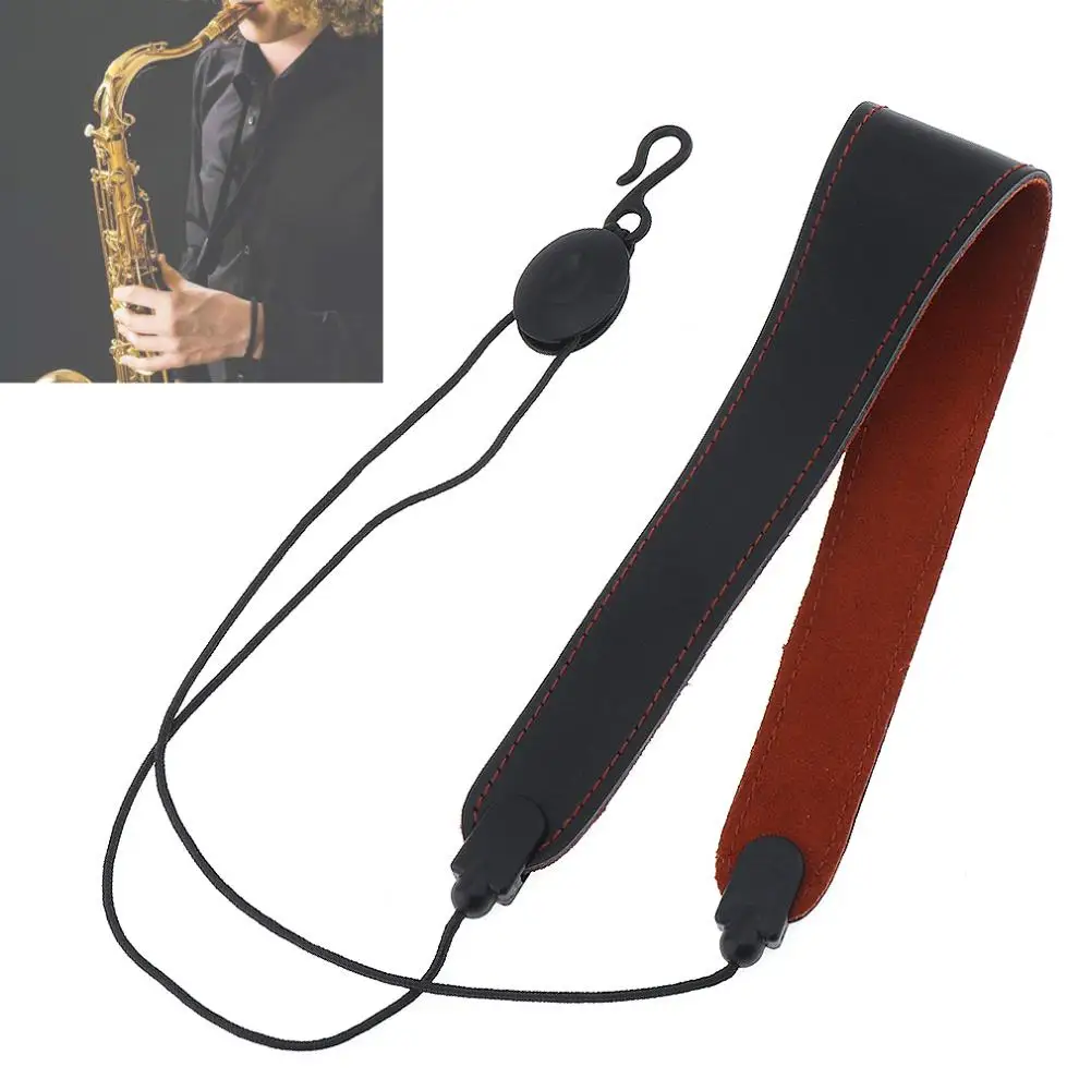 Регулируемая Натуральная кожа саксофон кларнет шейный ремень один плечевой ремень для саксофона кларнет Горячая ремень для саксофона