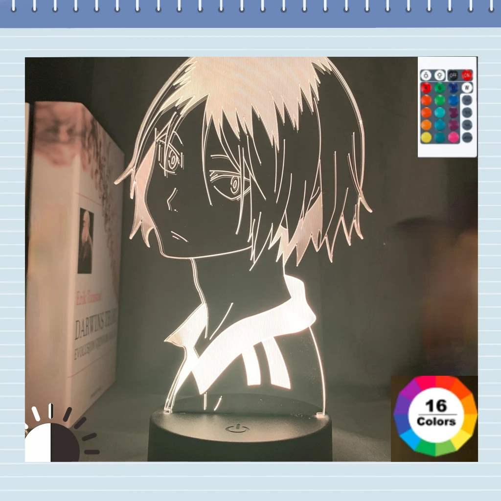 Аниме haikyuu фигурный светодиодный ночной Светильник Kozume Kenma лампа для Украшения в