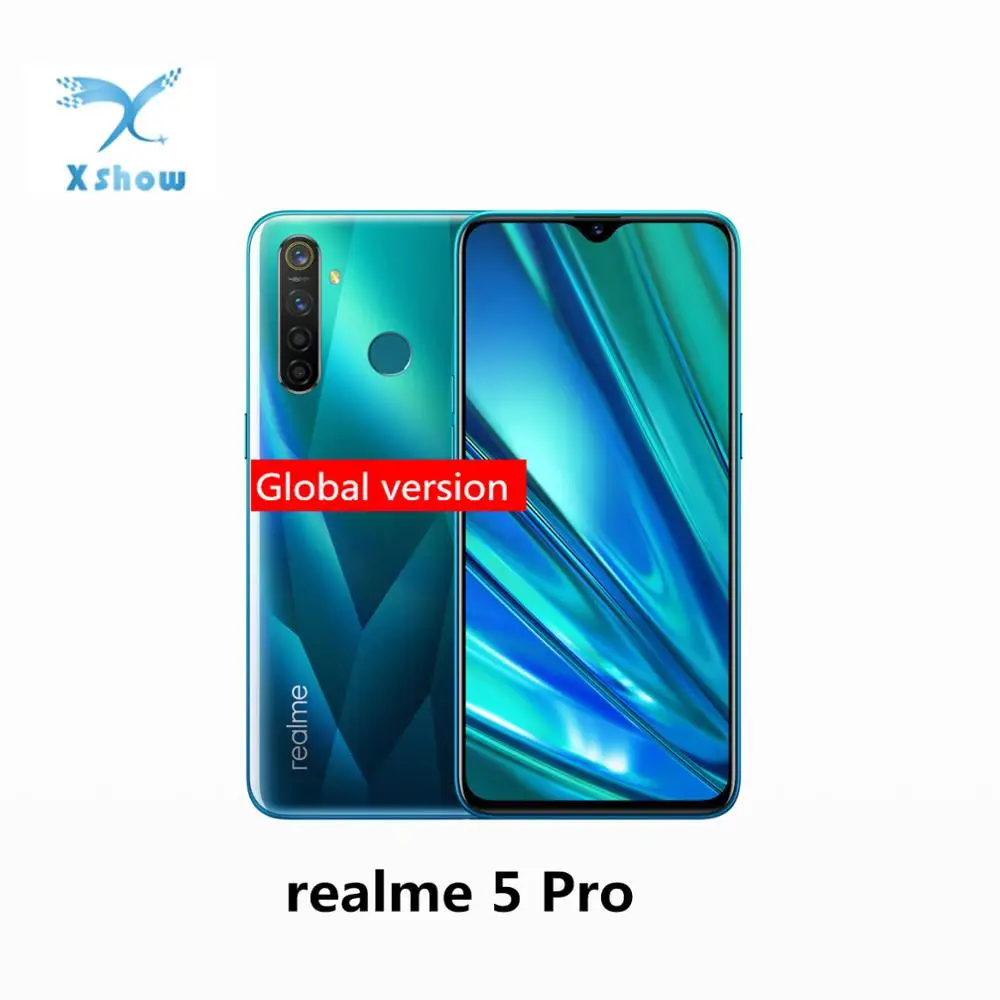 Глобальная версия realme 5 pro мобильных телефонов 6,3 ''4/8 ГБ 128 Восьмиядерный 4035 мА/ч, 48MP Quad камеры VOOC Быстрая зарядка 3,0 мобильный телефон