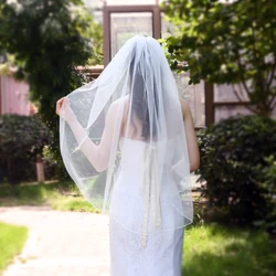 Wedding Veils with Comb Bridal Veil Short Soft Single Tier Bridal Veil with Pencil Edge Wedding Bridal Cathedral Wedding Veil