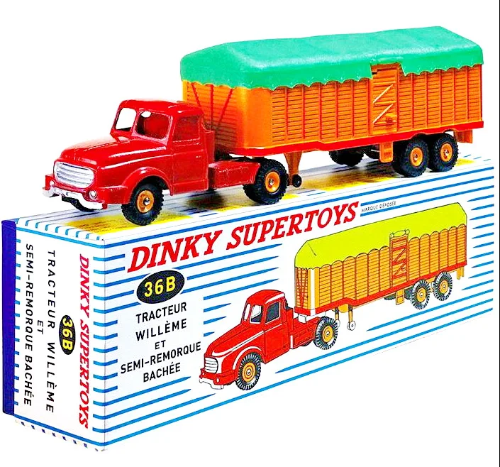 Atlas Dinky Truck 36B Willeme Bâché литые игрушки 1:43