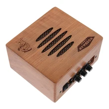 Изысканный деревянный 10 Вт микро Аккумуляторный динамик усилитель для бас-гитара-укулеле часть