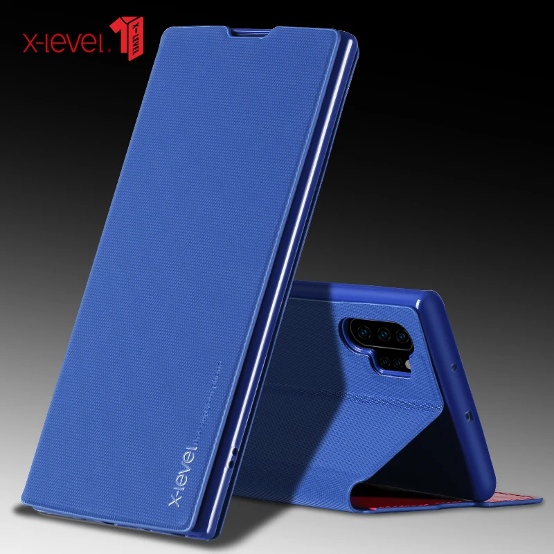 

X-Level Card Holder Leather Flip Cases For Samsung S10 S10E S9 S8 Plus Note 10 9 8 Ultra Thin Business Book Cover Case