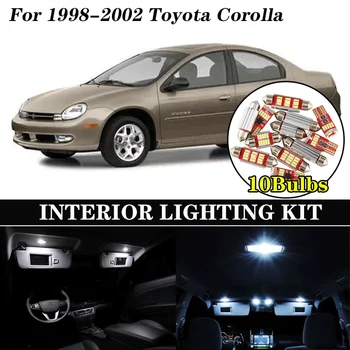

10x Canbus Error Free LED Interior Light Kit Package for 1998-2002 Toyota Corolla Car Accessories Map Dome Trunk License Light