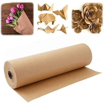 

Roll kraft paper gift flowers packaging parcel decoration white