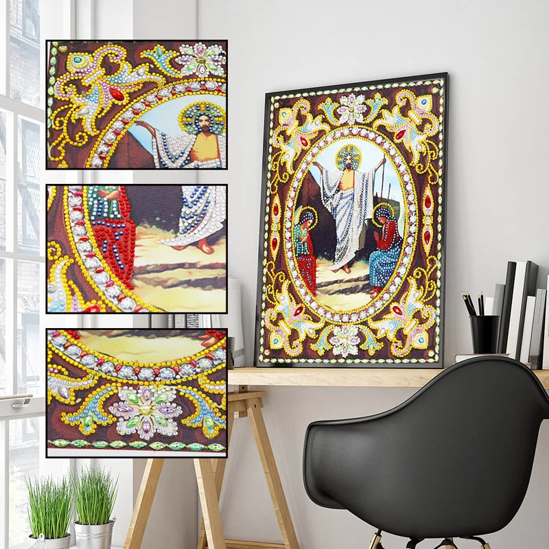 DIY 5D Diamond Painting Icon Diamond Embroidery Mosaic Big Bead Pearl Crystal Stone Sale Orthodox Classic Style (8)