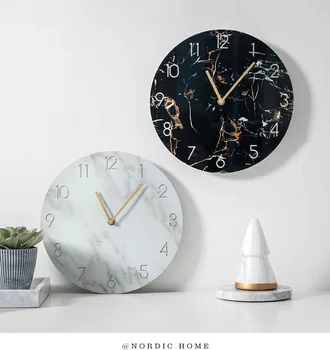 

Nordic Large Wall Clock Modern Living Room Bedroom Home Decor Wall Clocks Kitchen Decorations Home Silent Wall Watch Ceramic