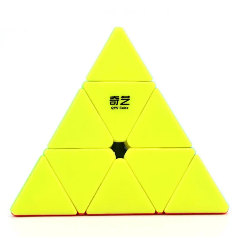 Высокое качество QiYi QiMing Pyraminxeds волшебный куб головоломка Пирамида скорость Рождественский подарок идеи детские игрушки для детей - Цвет: Stickerless