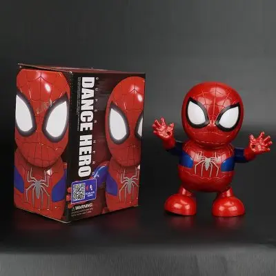 

Dance Iron Man Spiderman Captain America Action Figure Toy LED Flashlight with Sound Avengers Iron Man Hero Electronic Toy