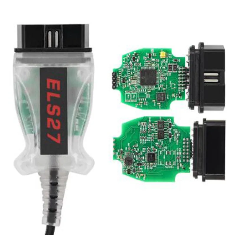 Best ELS27 FORScan Scanner For Many Vehicles ELS27 FoCOM PCB PIC24HJ128GP+FTDI Scanner OBD2 Diagnostic Cable Support ELM327 J2534