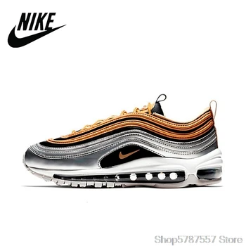 

Original Authentic Nike Air Max 97 OG QS Silver Bullet Men's Sneakers Breatheable Running Shoes AQ4137-700