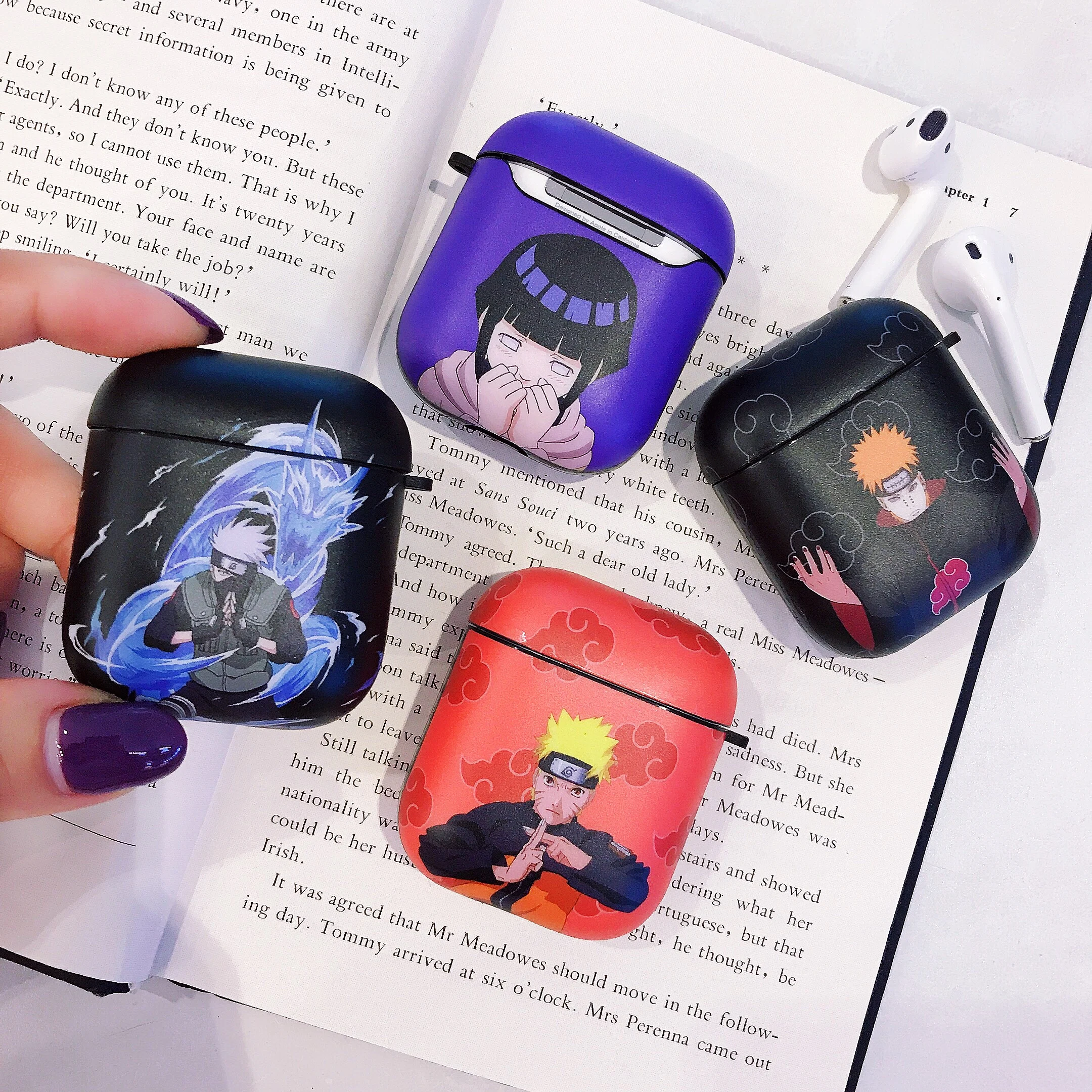 Минимальный чехол для Apple Airpods чехол Наушники Аниме Жесткий Чехол для Airpods чехол аксессуары чехол для наушников коробка Coque